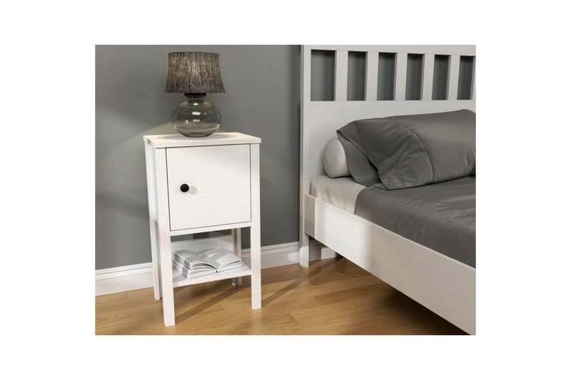 Konrul Sängbord 40 cm - Natur/Vit - Möbler - Bord & matgrupper - Avlastningsbord - Sängbord & nattduksbord