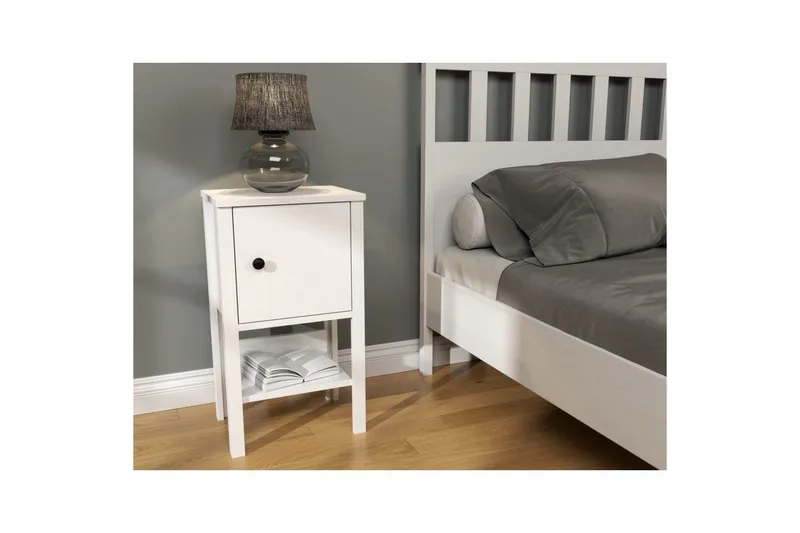 Konrul Sängbord 40 cm - Natur/Vit - Möbler - Bord & matgrupper - Avlastningsbord - Sängbord & nattduksbord