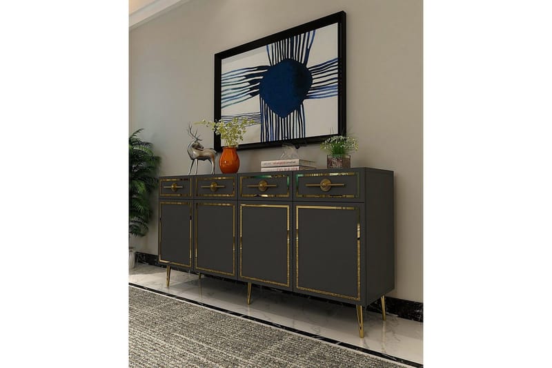 Konsol Colomieuy Antracit / Rany - Antracit / Rany - Möbler - Bord & matgrupper - Avlastningsbord - Hallbord