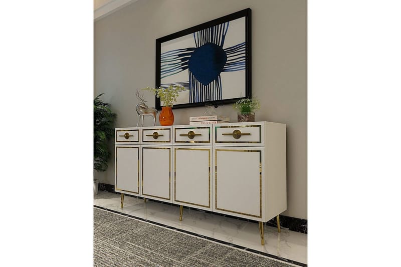 Konsol Colomieuy Vit / Rany - Vit / Rany - Möbler - Bord & matgrupper - Avlastningsbord - Hallbord