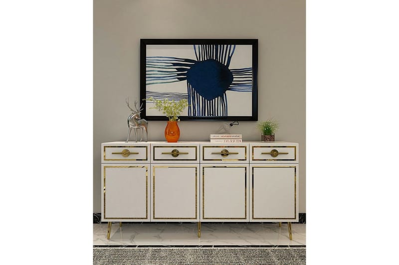 Konsol Colomieuy Vit / Rany - Vit / Rany - Möbler - Bord & matgrupper - Avlastningsbord - Hallbord