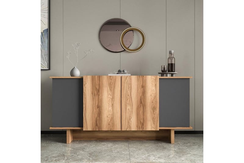 Konsol Diannare Antracit / Valnöt - Antracit / Valnöt - Möbler - Bord & matgrupper - Avlastningsbord - Hallbord