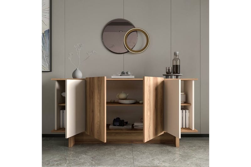 Konsol Diannare Sand / Valnöt - Sand / Valnöt - Möbler - Bord & matgrupper - Avlastningsbord - Hallbord