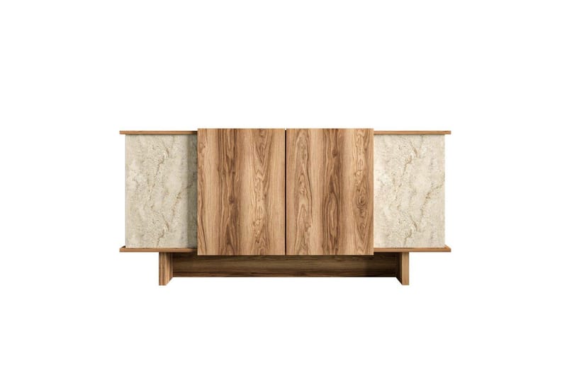 Konsol Diannare Travertin / Valnöt - Travertin / Valnöt - Möbler - Bord & matgrupper - Avlastningsbord - Hallbord