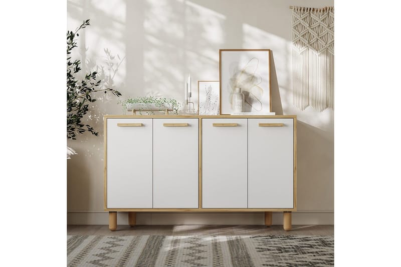 Konsol Hungirr Sudamalek / Vit - Sudamalek / Vit - Möbler - Bord & matgrupper - Avlastningsbord - Hallbord