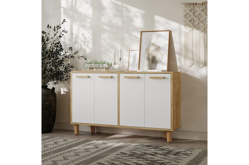 Konsol Hungirr Sudamalek / Vit - Sudamalek / Vit - Möbler - Bord & matgrupper - Avlastningsbord - Hallbord