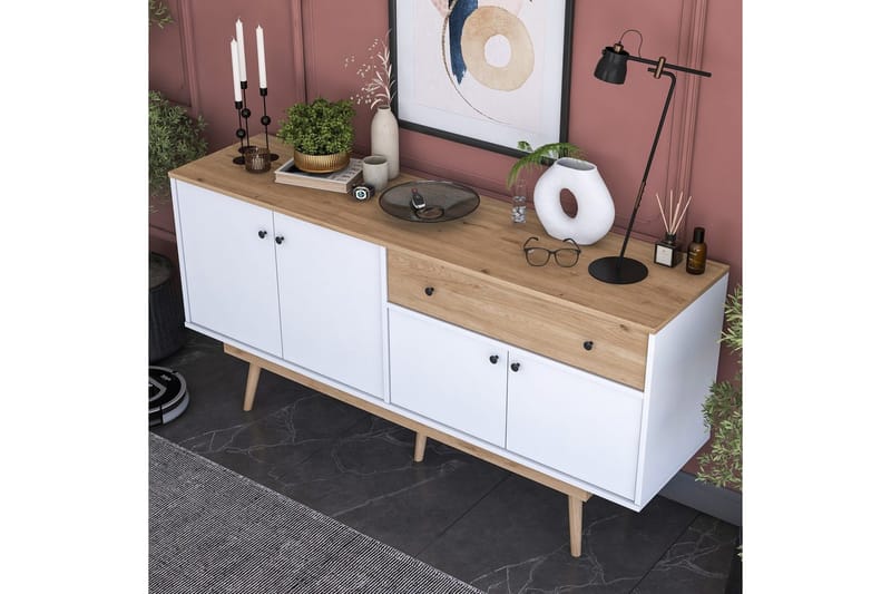 Konsol Miraenis Valnöt / Vit - Mörkbrun/Vit - Möbler - Bord & matgrupper - Avlastningsbord - Hallbord