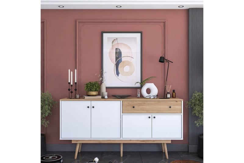 Konsol Miraenis Valnöt / Vit - Mörkbrun/Vit - Möbler - Bord & matgrupper - Avlastningsbord - Hallbord