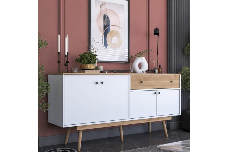 Konsol Miraenis Valnöt / Vit - Mörkbrun/Vit - Möbler - Bord & matgrupper - Avlastningsbord - Hallbord