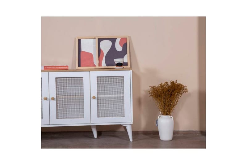 Konsol Mjudi Vit / Ek - Vit / Ek - Möbler - Bord & matgrupper - Avlastningsbord - Hallbord