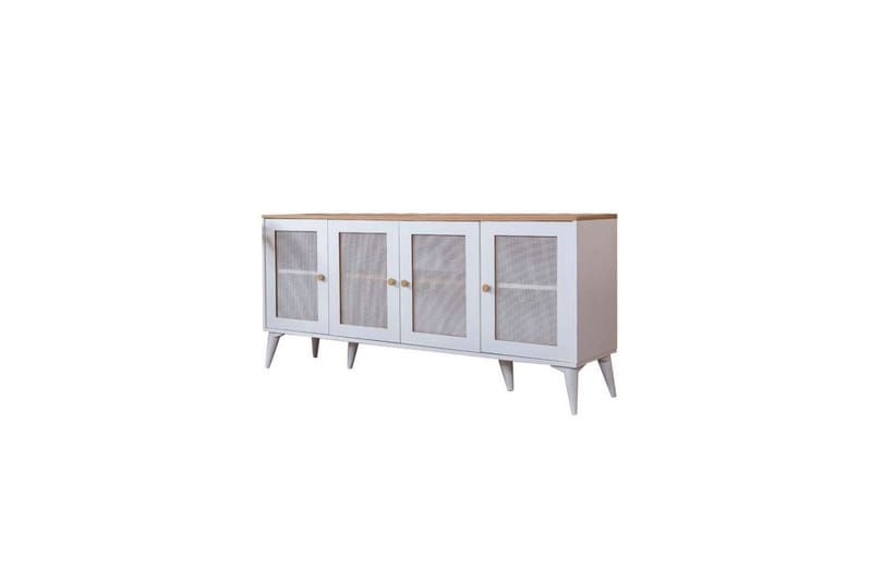 Konsol Mjudi Vit / Ek - Vit / Ek - Möbler - Bord & matgrupper - Avlastningsbord - Hallbord