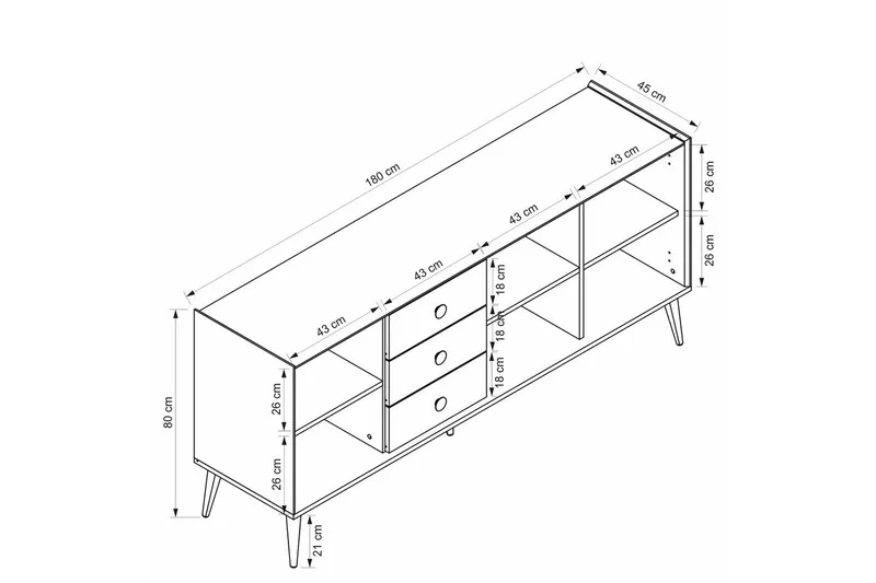 Konsol Ralor Vit - Vit - Möbler - Bord & matgrupper - Avlastningsbord - Hallbord
