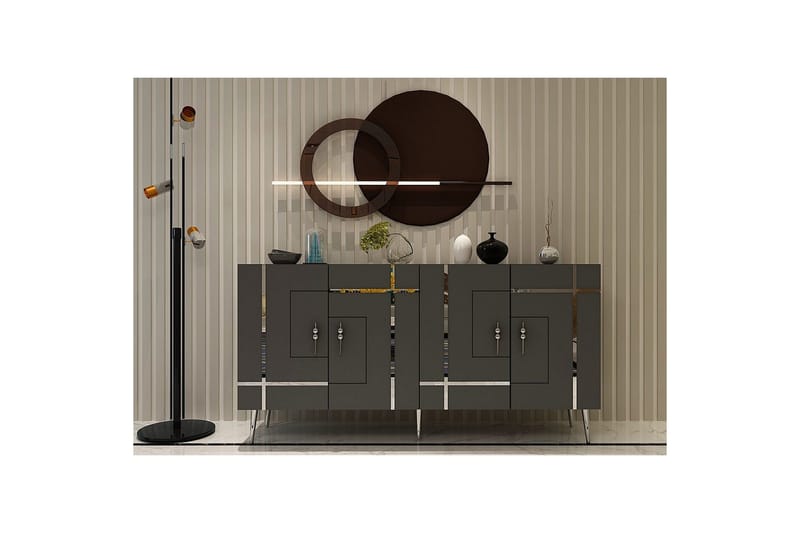 Konsol Safidonya Antracit / Argentu - Antracit / Argentu - Möbler - Bord & matgrupper - Avlastningsbord - Hallbord