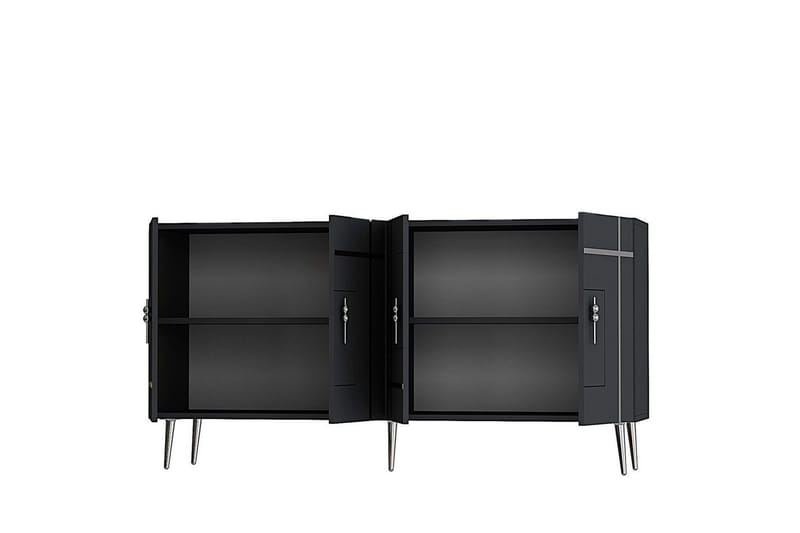 Konsol Safidonya Antracit / Argentu - Antracit / Argentu - Möbler - Bord & matgrupper - Avlastningsbord - Hallbord