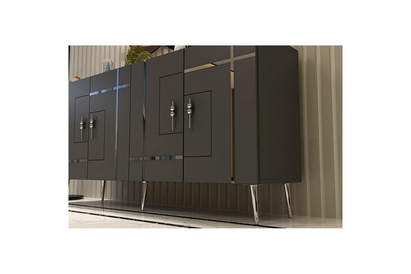 Konsol Safidonya Antracit / Argentu - Antracit / Argentu - Möbler - Bord & matgrupper - Avlastningsbord - Hallbord