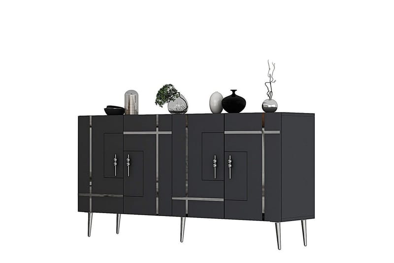 Konsol Safidonya Antracit / Argentu - Antracit / Argentu - Möbler - Bord & matgrupper - Avlastningsbord - Hallbord