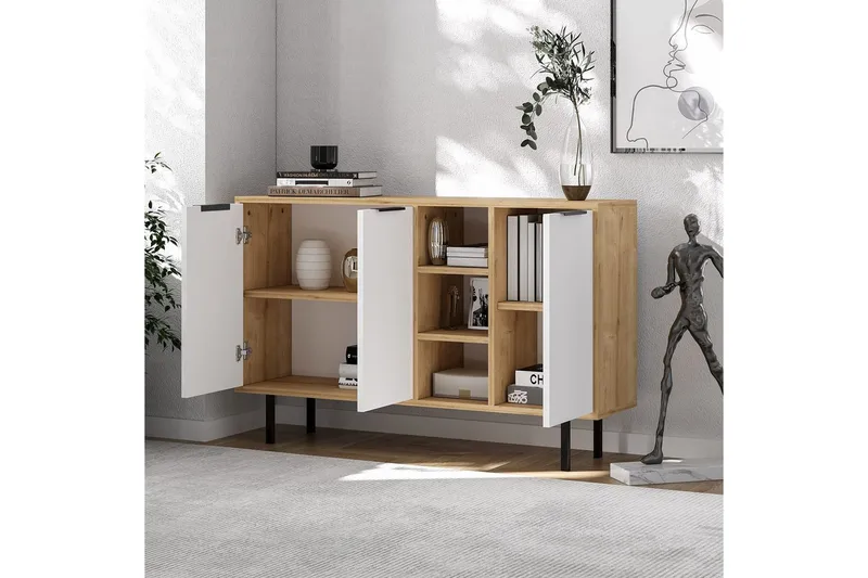 Konsol Schmida Sudamal Ek / Vit - Blå/Vit - Möbler - Bord & matgrupper - Avlastningsbord - Hallbord