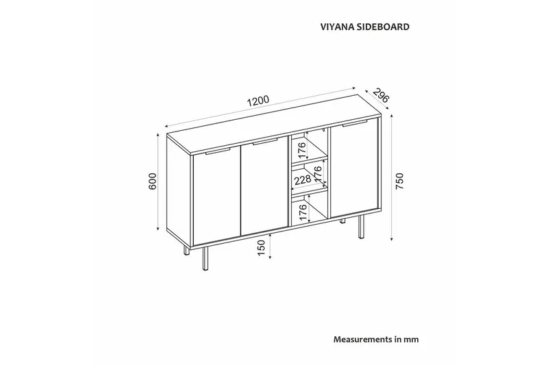 Konsol Schmida Sudamal Ek / Vit - Blå/Vit - Möbler - Bord & matgrupper - Avlastningsbord - Hallbord