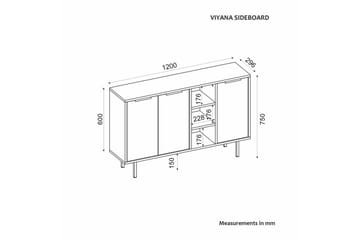 Konsol Schmida Sudamal Ek / Vit - Blå/Vit - Möbler - Bord & matgrupper - Avlastningsbord - Hallbord