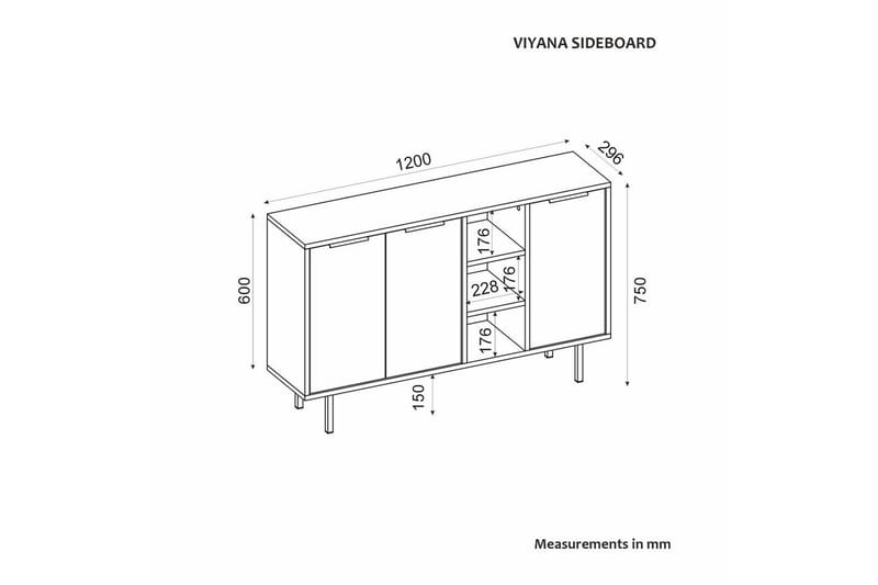 Konsol Schmida Sudamal Ek / Vit - Blå/Vit - Möbler - Bord & matgrupper - Avlastningsbord - Hallbord