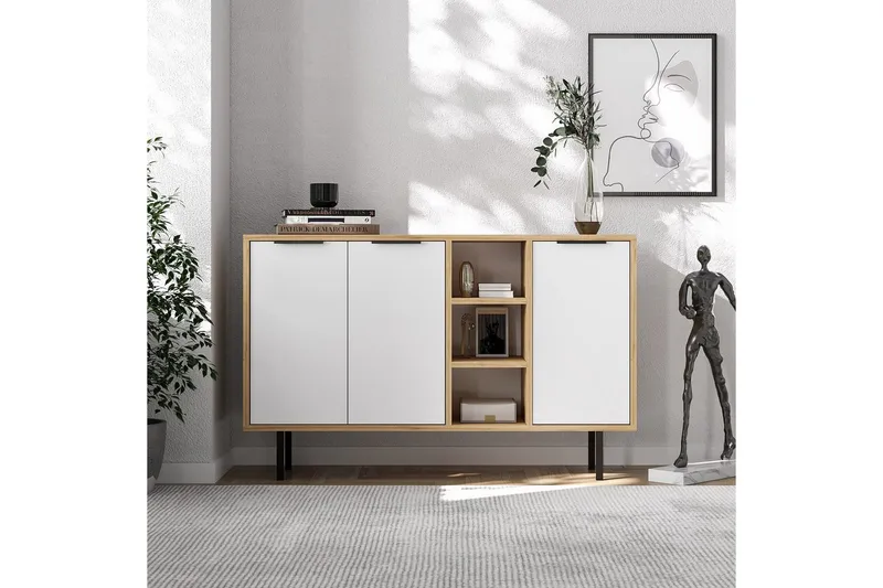 Konsol Schmida Sudamal Ek / Vit - Blå/Vit - Möbler - Bord & matgrupper - Avlastningsbord - Hallbord