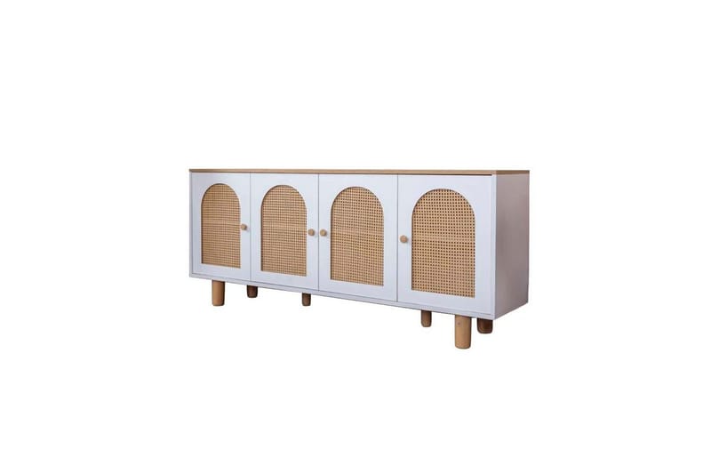 Konsol Terra Vit / Ek - Mediumfärgat trä/Vit - Möbler - Bord & matgrupper - Avlastningsbord - Hallbord