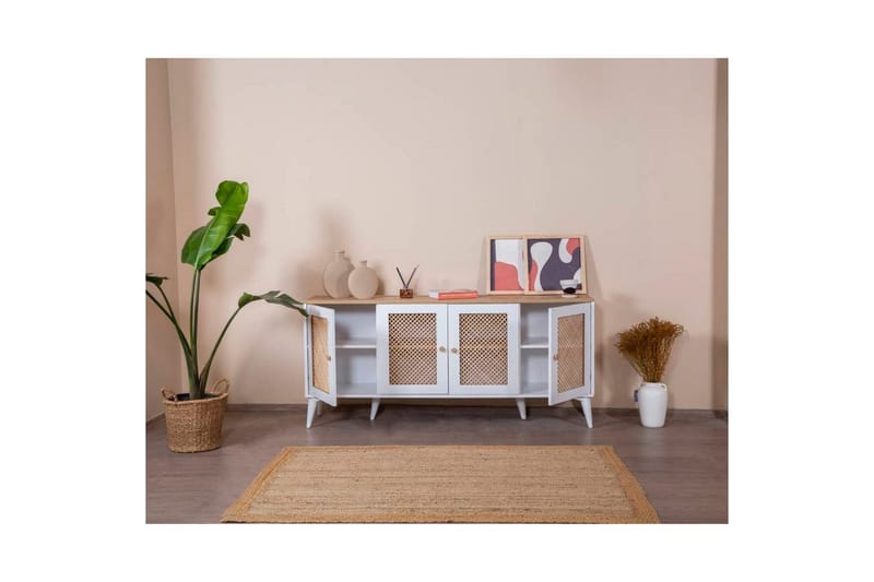 Konsol Velin Vit / Ek - Vit / Ek - Möbler - Bord & matgrupper - Avlastningsbord - Hallbord