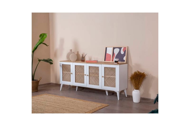 Konsol Velin Vit / Ek - Vit / Ek - Möbler - Bord & matgrupper - Avlastningsbord - Hallbord