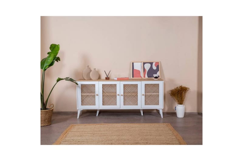 Konsol Velin Vit / Ek - Vit / Ek - Möbler - Bord & matgrupper - Avlastningsbord - Hallbord