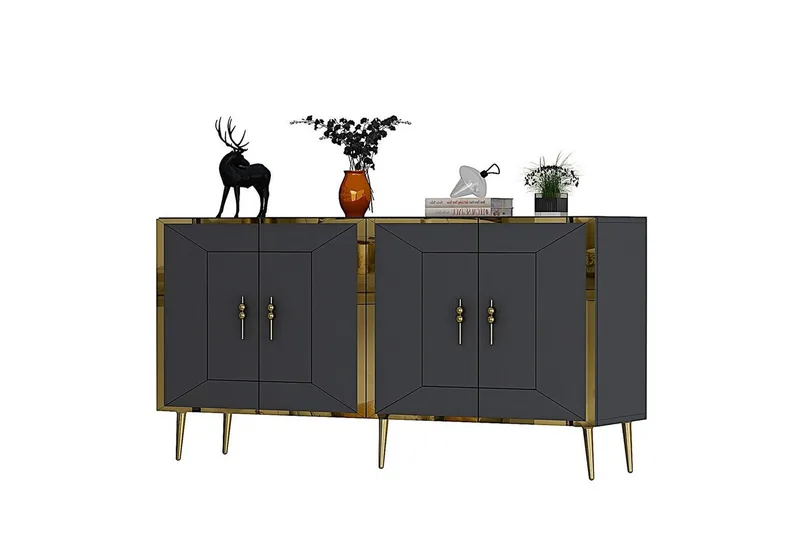 Konsol Virdel Antracit / Rany - Antracit / Rany - Möbler - Bord & matgrupper - Avlastningsbord - Hallbord