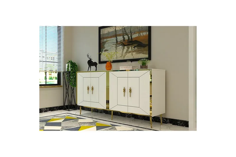 Konsol Virdel Vit / Rany - Vit / Rany - Möbler - Bord & matgrupper - Avlastningsbord - Hallbord