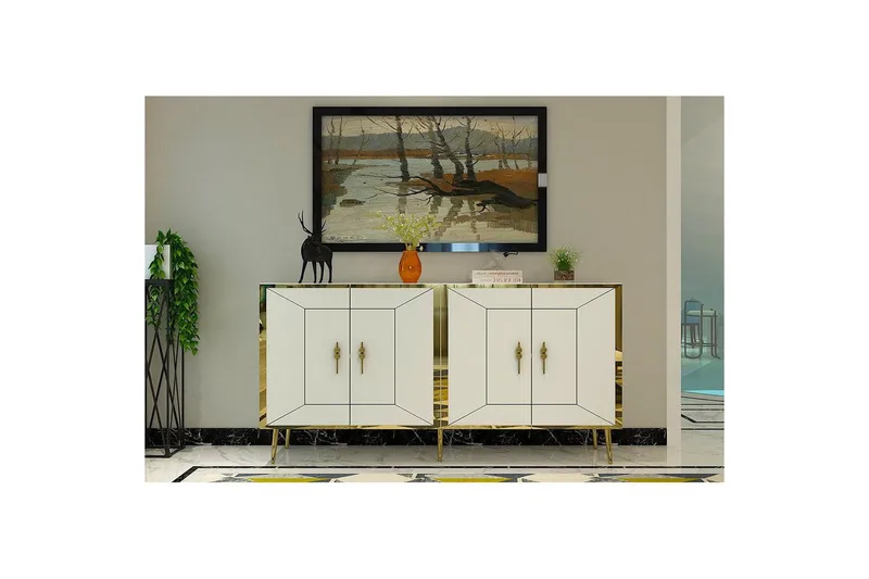 Konsol Virdel Vit / Rany - Vit / Rany - Möbler - Bord & matgrupper - Avlastningsbord - Hallbord