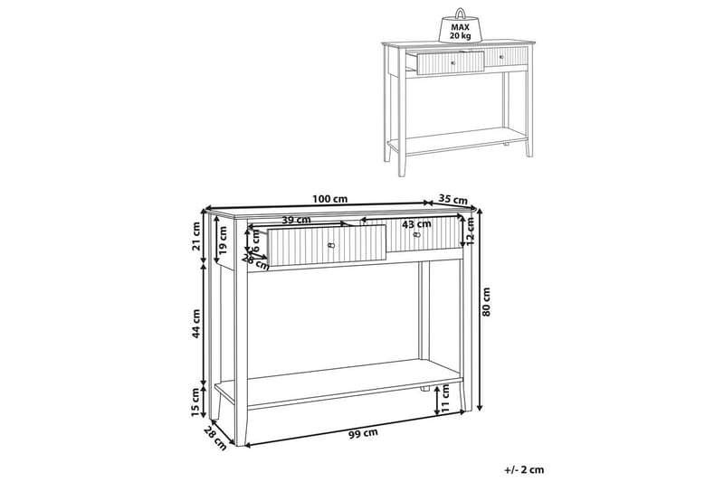Konsolbord Assisi - Möbler - Bord & matgrupper - Avlastningsbord - Hallbord