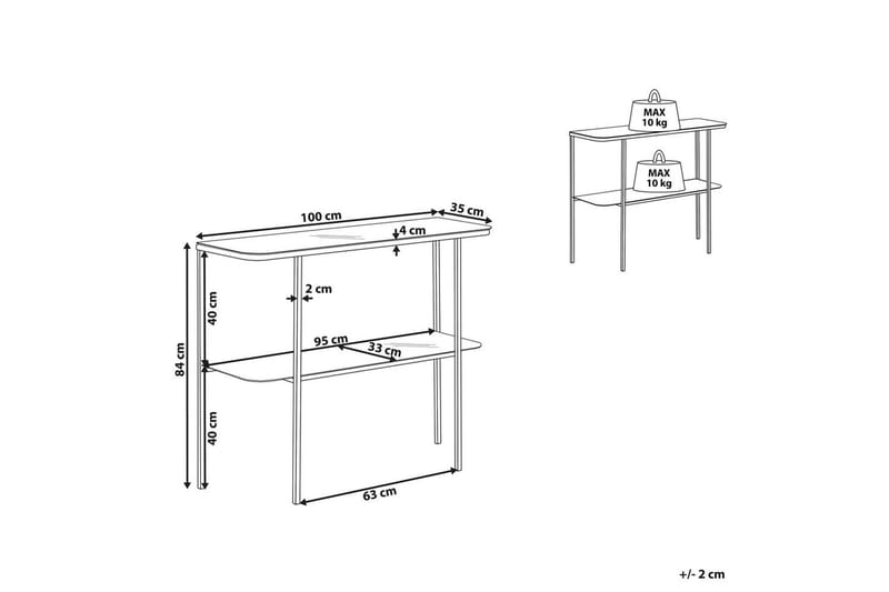 Konsolbord Calvert Vit, Silver - Vit, Silver - Möbler - Bord & matgrupper - Avlastningsbord - Hallbord