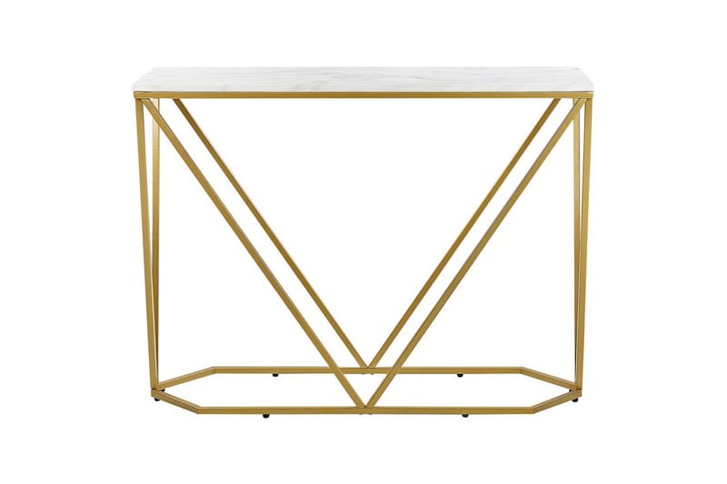 Konsolbord Hazen Vitt, guld - Vitt, guld - Möbler - Bord & matgrupper - Avlastningsbord - Hallbord