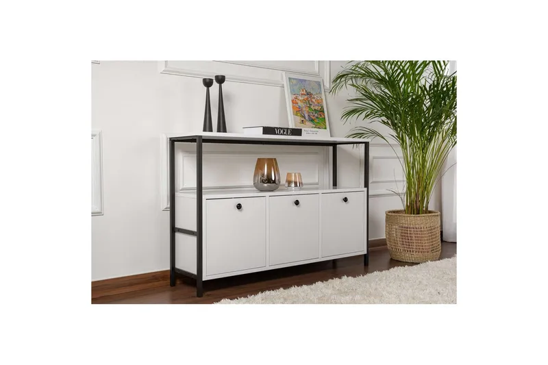 Konsolbord Hemani Vit Svart - Vit Svart - Möbler - Bord & matgrupper - Avlastningsbord - Hallbord