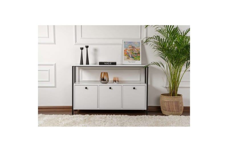 Konsolbord Hemani Vit Svart - Vit Svart - Möbler - Bord & matgrupper - Avlastningsbord - Hallbord