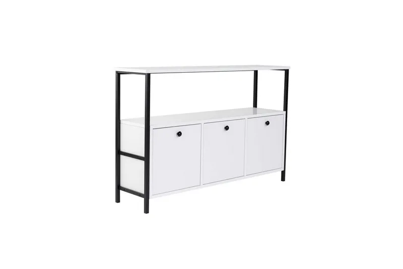 Konsolbord Hemani Vit Svart, Vit Svart
