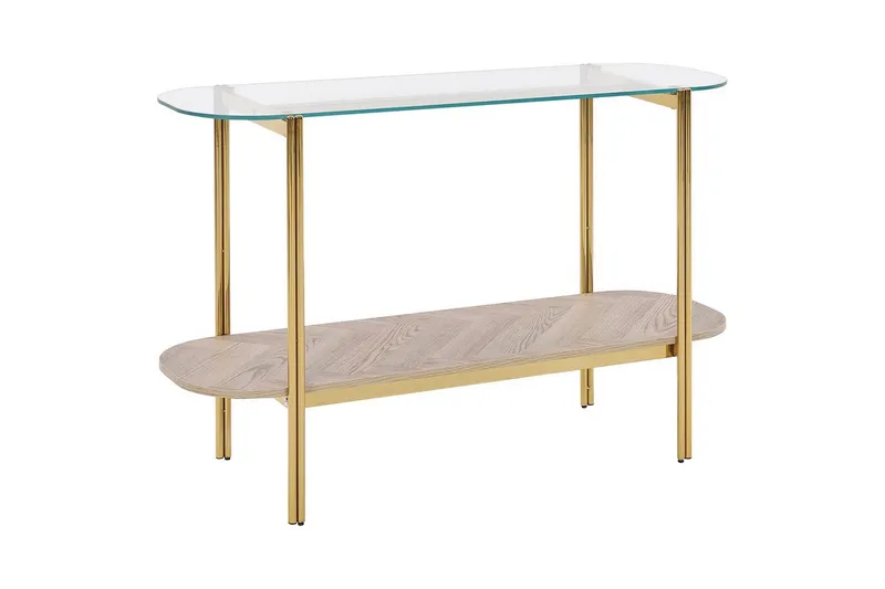Konsolbord Lovell Guld, ljust trä - Guld, ljust trä - Möbler - Bord & matgrupper - Avlastningsbord - Hallbord