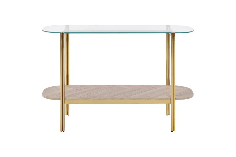 Konsolbord Lovell Guld, ljust trä - Guld, ljust trä - Möbler - Bord & matgrupper - Avlastningsbord - Hallbord