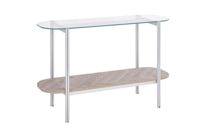 Konsolbord Lovell Silver, ljust trä, Silver, ljust trä