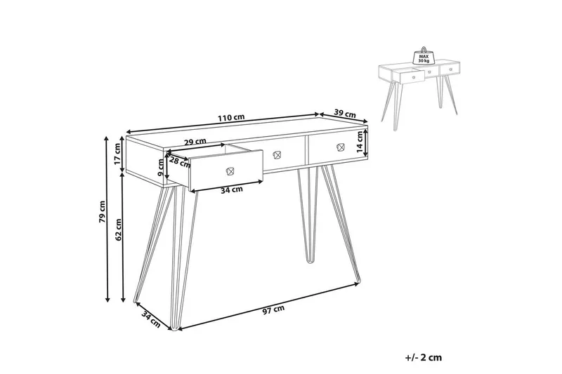 Konsolbord Malsala - Möbler - Bord & matgrupper - Avlastningsbord - Hallbord