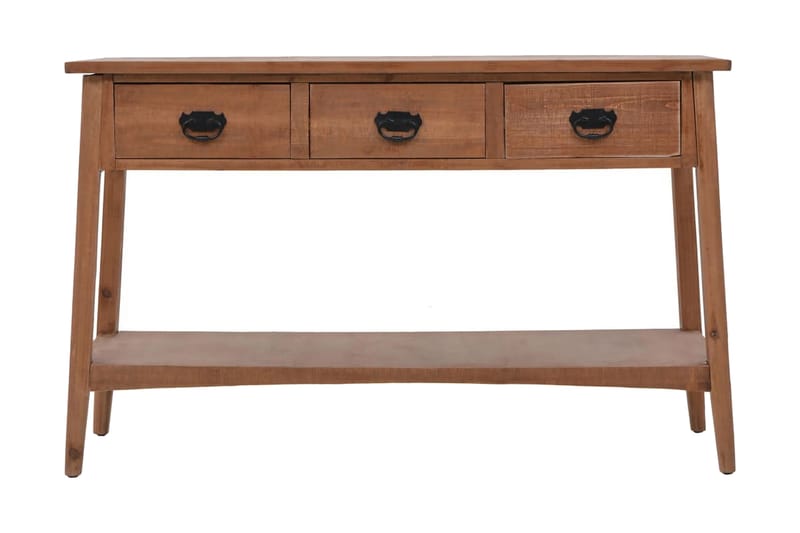 Konsolbord massivt granträ 126x40x77,5 cm brun - Brun - Hallbord - Konsolbord & sidobord