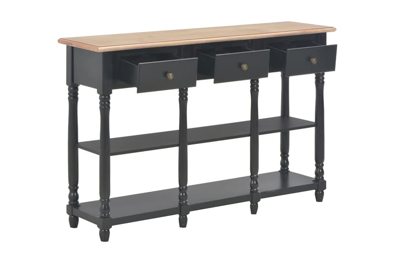 Konsolbord svart 120x30x76 cm MDF - Svart - Hallbord - Konsolbord & sidobord