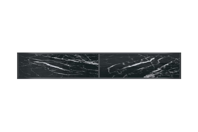 Konsolbord svart 220x35x75,5 cm härdat glas - Svart - Möbler - Bord & matgrupper - Avlastningsbord - Konsolbord & sidobord