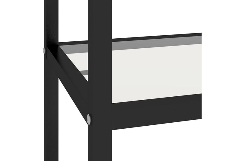 Konsolbord svart marmor och transparent 100x36x168 cm härdat - Svart - Hallbord - Konsolbord & sidobord