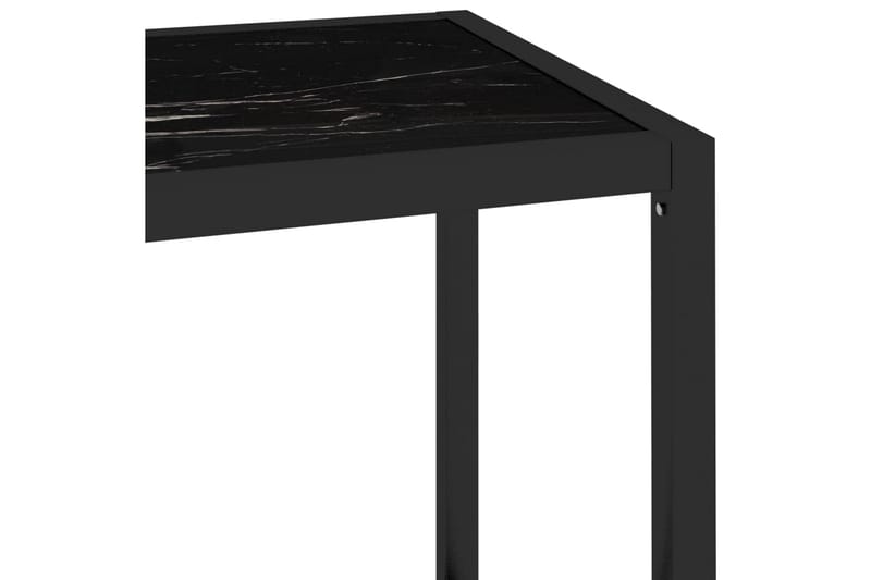 Konsolbord svart marmor och transparent 100x36x168 cm härdat - Svart - Hallbord - Konsolbord & sidobord