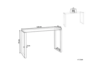 Konsolbord Tilon Transparent, guld - Transparent, guld - Möbler - Bord & matgrupper - Avlastningsbord - Hallbord