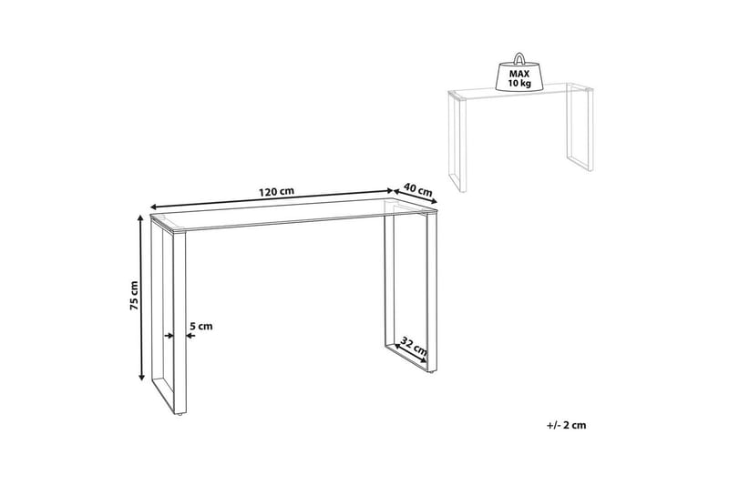 Konsolbord Tilon Transparent, guld - Transparent, guld - Möbler - Bord & matgrupper - Avlastningsbord - Hallbord