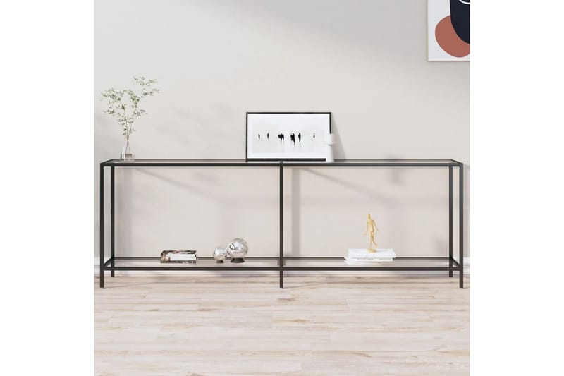 Konsolbord transparent 220x35x75,5 cm härdat glas - Transparent - Möbler - Bord & matgrupper - Avlastningsbord - Konsolbord & sidobord